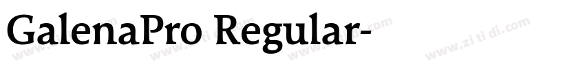 GalenaPro Regular字体转换